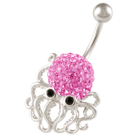 Octopus Belly Button Ring Navel Ring Rose