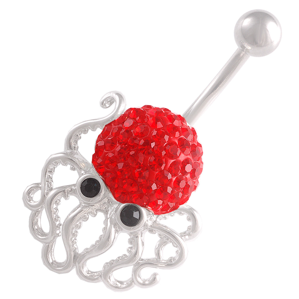 Octopus Belly Button Ring Navel Ring Light Siam