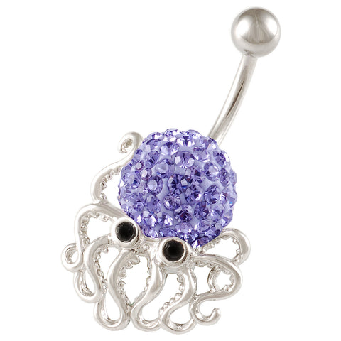 Octopus Belly Button Ring Navel Ring Tanzanize