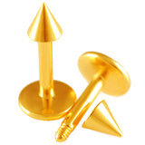 GOLD ANODIZED LABRET 16G